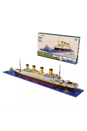 Titanic Gemi İnşa Kiti, 1860 Titanik Gemi Model Kiti, Teknoloji Yolcu Gemisi Yapı Seti 56x8x11.5cm - 7