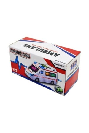 Tk Batteriebetriebenes 3D-Spielzeug-Rettungswagen mit Licht und Sound KOD77333203745 - 2