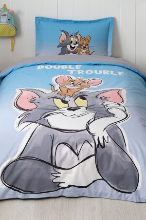 Tk Nevresim Takımı Tom & Jerry Double Trou Gri - Özdilek