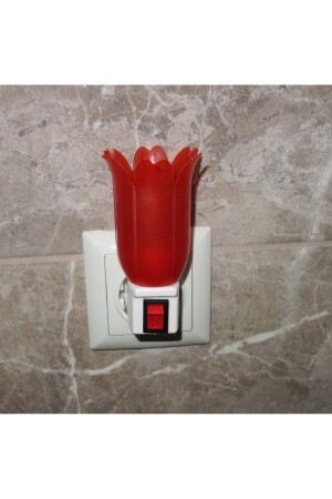 TLG Nachtlicht, schaltbares Plug-Nachtlicht, Blumen-Design, Rot - 4