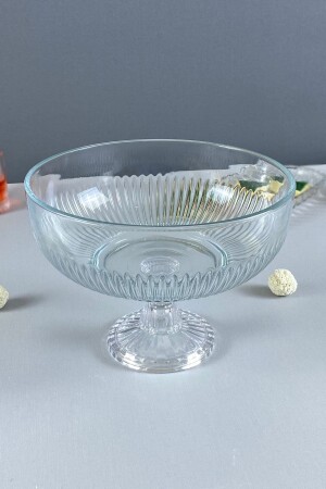 Tokyo-Glas-Servierschale mit Fuß und Obstsalat-Präsentations-Servierschale 147814123598 - MAY HOME