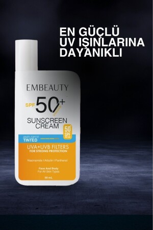 Ton Eşitleyici Aydınlatıcı Koyu Leke Karşıtı Renkli Kapatıcı Özellikli 50spf Günes Kremi 50ml - 4