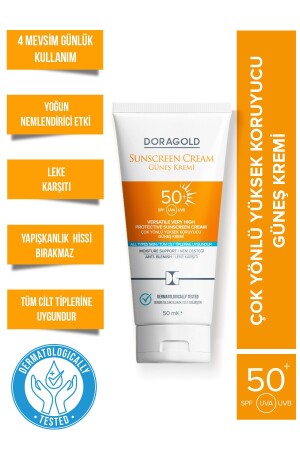 Ton Eşitleyici Leke Karşıtı Güneş Kremi Yüksek Koruma Spf 50- Aloe Vera Panthenol Collagen Shea DG-G791 - 2