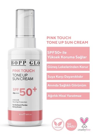 Ton Eşitleyici Spf 50 Tüm Ciltler Için Yüksek Korumalı Pembe Güneş Kremi 50 ml BPGLO6669 - 3