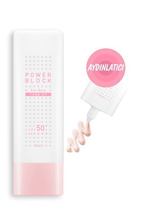 Tone Equalizing Illuminating Sun Cream 50ml Apieu Power Block Tone Up Base Pink Spf50 - 1