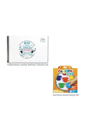 Toospik Akademi Çocuk Tükenmez Resim Defteri&carioca Teddy Crayons 6 lı tspk0012 - 3