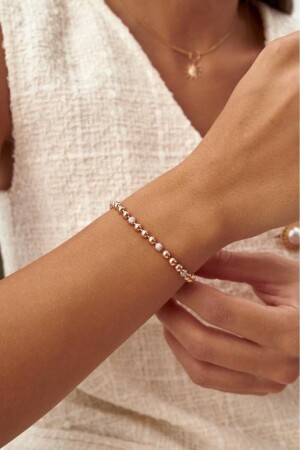 Top-Ball-Diamant-Armband 14 Karat - 1