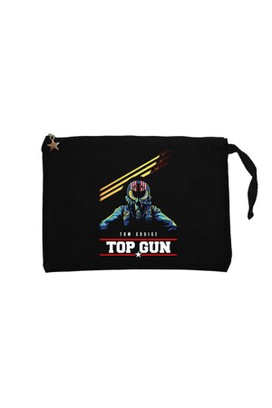 Top Gun Tom Cruise Siyah Clutch Astarlı Cüzdan / El Çantası - 1