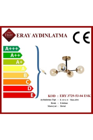 Topaç 4 Lü Eskitme Avize ERY 3729-53-04 ESK - 4