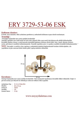 Topaç 6 Lı Eskitme Avize ERY 3729-53-06 ESK - 6