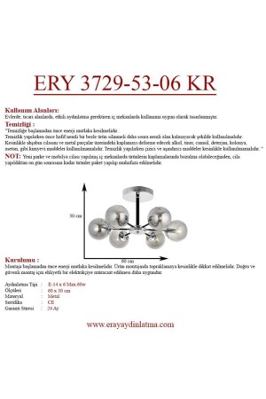 Topaç 6 Lı Krom Avize ERY 3729-53-06 KR - 8