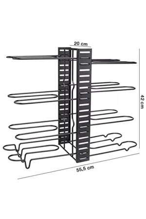 Topf- und Pfannen-Organizer-Regal für Schrank, 3 verschiedene Verwendungsmöglichkeiten, 8 Ebenen 13242819 - 2