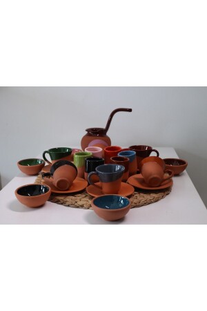 Topraktan Cezveli Fincan Takımı 1111111 - Yörem Çömlekçilik