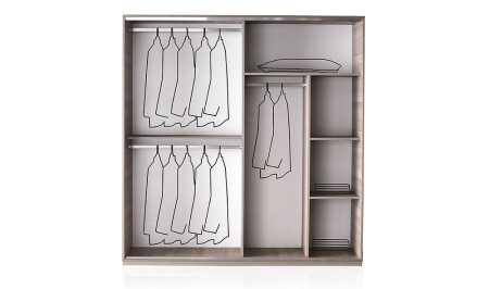 Torino 160 cm Cordoba Schiebeschrank - 3