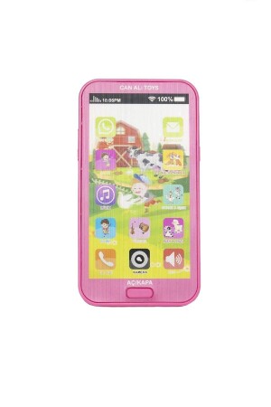 Touch Toy Phone Kinderspielzeugtelefon mit Ton, Licht und Musik Pink - 2