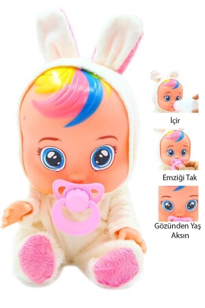 Toys Mavi Beyaz Ve Pembe Renk Ağlayan Ve Konuşan Et Bebek - 1