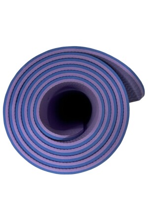 TPE YOGA PILATES MAT 6 MM AUSRICHTUNG (IMPORTIERT) Doppelte Farbe Blau - 5