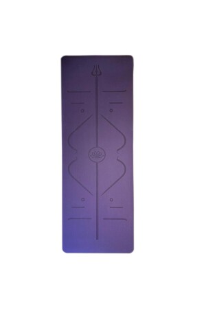 TPE YOGA PILATES MAT 6 MM AUSRICHTUNG (IMPORTIERT) Doppelte Farbe Lila - 1