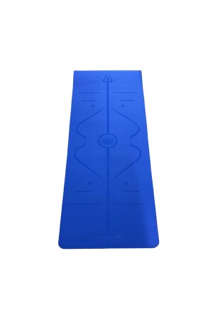 TPE YOGA PİLATES MATI 6 MM HİZALAMALI (İTHAL) Çift Renk Mavi - 1