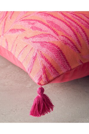 Tracino Jacquard-Kissenbezug, Fuchsia - 3