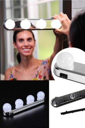 Tragbare batteriebetriebene Make-up-Lampe mit praktischem Saugnapf, 30 cm, MLM0033 - 3