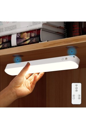 Tragbare drahtlose Touch-Magnet-LED-Nachtlampe mit Fernbedienung für Büro, Studie, Schranklampe - 1