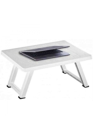Tragbarer, faltbarer, kleiner Picknicktisch aus weißem Kunststoff, praktischer Mehrzwecktisch 013 - 1