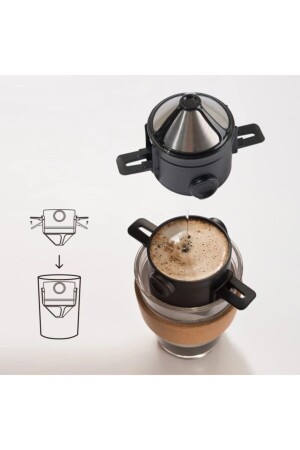 Tragbarer Kaffeetrichter aus Metall, Dripper01 - 3