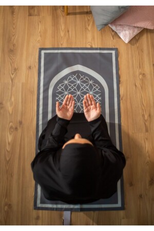 Tragbarer Taschen-Gebetsteppich, Reise-Gebetsteppich – faltbarer Gebetsteppich – perfektes Ramadan-Geschenk, 60 x 110 - 3