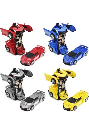 Transformers Robot Çek Bırak Kendinden Robota Dönüşebilen 1:32 Bugatti Araba - 2
