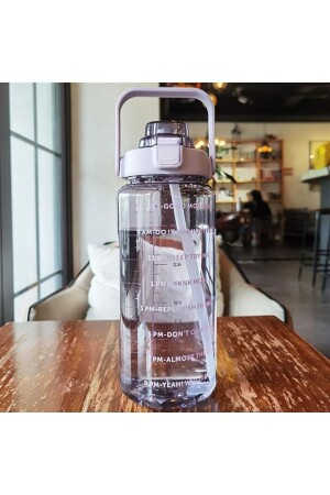 Transparente Motivationswasserflasche 2000 ml Wasserflasche – Bpa-frei SRM741085 - 2