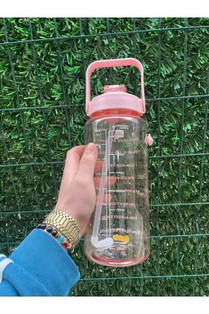 Transparente Motivationswasserflasche 2000 ml Wasserflasche – Bpa-frei SRM741085 - 4