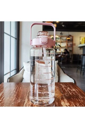 Transparente Motivationswasserflasche 2000 ml Wasserflasche – Bpa-frei SRM741085 - 1