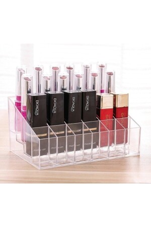 Transparenter Make-up-Organizer mit 24 Fächern, Lippenstift, Nagellack, Pinsel, Make-up-Box - 1