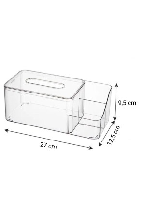 Transparenter Servietten-Organizer, transparenter Serviettenhalter, 2 Fächer - 5