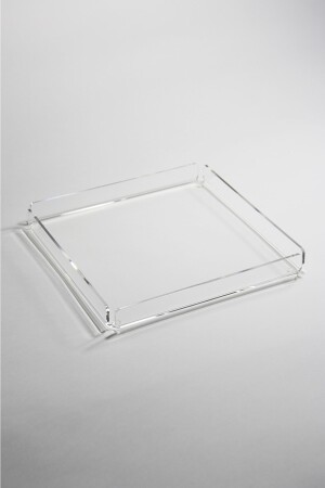 Transparentes Plexiglas-Tablett 25 x 25 cm. Service-, Kaffee-, Tee- und Präsentationstablett. TRANSPARENTES PLEXYTETABLETT - 4