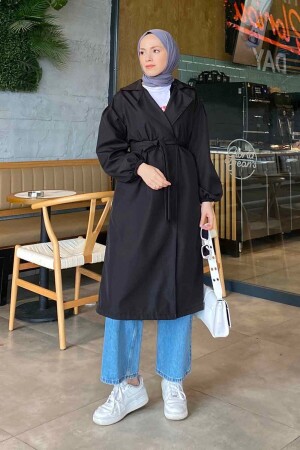 Trenchcoat mit elastischem Ärmeldetail - 3