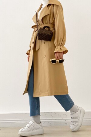 Trenchcoat mit Gürtel – Beige - 1