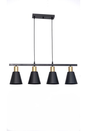 Trend Modern Design Schwarz Farbe Antiker Lampenschirm Café – Esstischplatte – Wohnzimmer – Küche 4-teiliger Kronleuchter TRENDSIYAHS4LÜ - 2