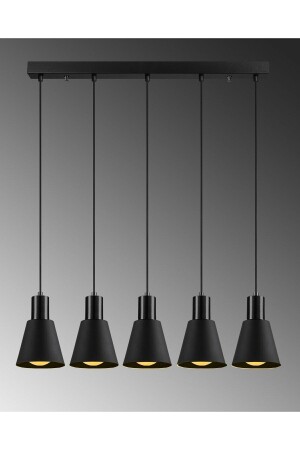 Trend Special Design Sports Modern Metal Black Pendant Lamp Cafe – Kitchen 5-teiliger Kronleuchter btrend - 1