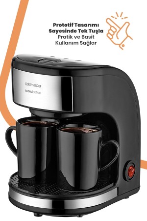 Trendcoffee Çift Kupalı 3 Dakikada Demleyen Filtre Kahve Makinası IN-6108 - 7