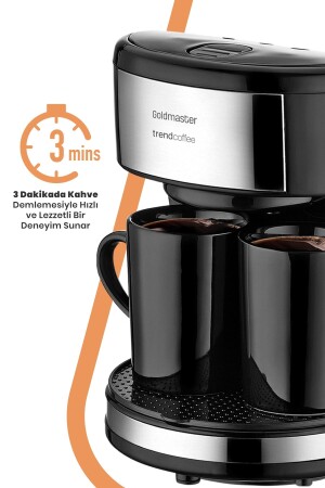 Trendcoffee Doppeltassen-Filterkaffeemaschine, Zubereitung in 3 Minuten IN-6108 - 5