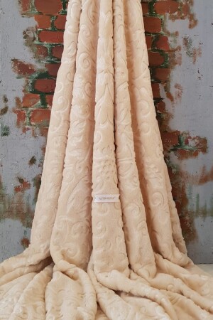 Trendy Embos Battaniye Çift Kişilik-açık Bej - Özdilek