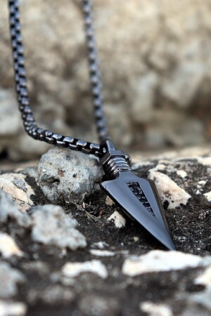 Triagle Arrowhead Herren-Halskette in Schwarz - 2