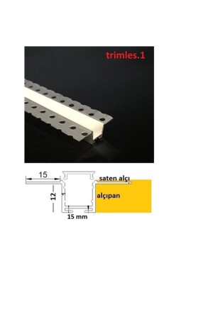 Trimles. 1 versteckte Ohr-LED-Profilleiste. eins - 3