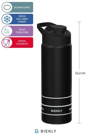 Trimotion Wasserflasche und Wasserflasche 750 ml. Edelstahl 304 – auslaufsicher – Deckel für Sportmodelle mit breiter Öffnung - 1