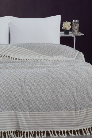 Trio Black Loom Woven Doppelbett-Tagesdecke 111-99-0511 - 4