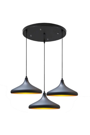 Triple Champion schwarze Pendelleuchte, Esstisch, Wohnzimmer, Küche, Flur, Hotel, Ausstellungsraum, Café, BMM3019XXXX01 - 4