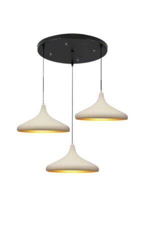 Triple Champion weiße Pendelleuchte, Esstisch, Wohnzimmer, Küche, Flur, Hotel, Ausstellungsraum, Café, BMM3019XXXX02 - 8