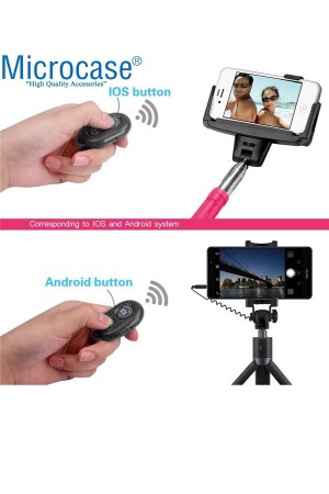 Tripod Ve Selfie Çubuğu Için Bluetoothlu Uzaktan Fotoğraf Çekim Kumandası Siyah - Al2638 - 5